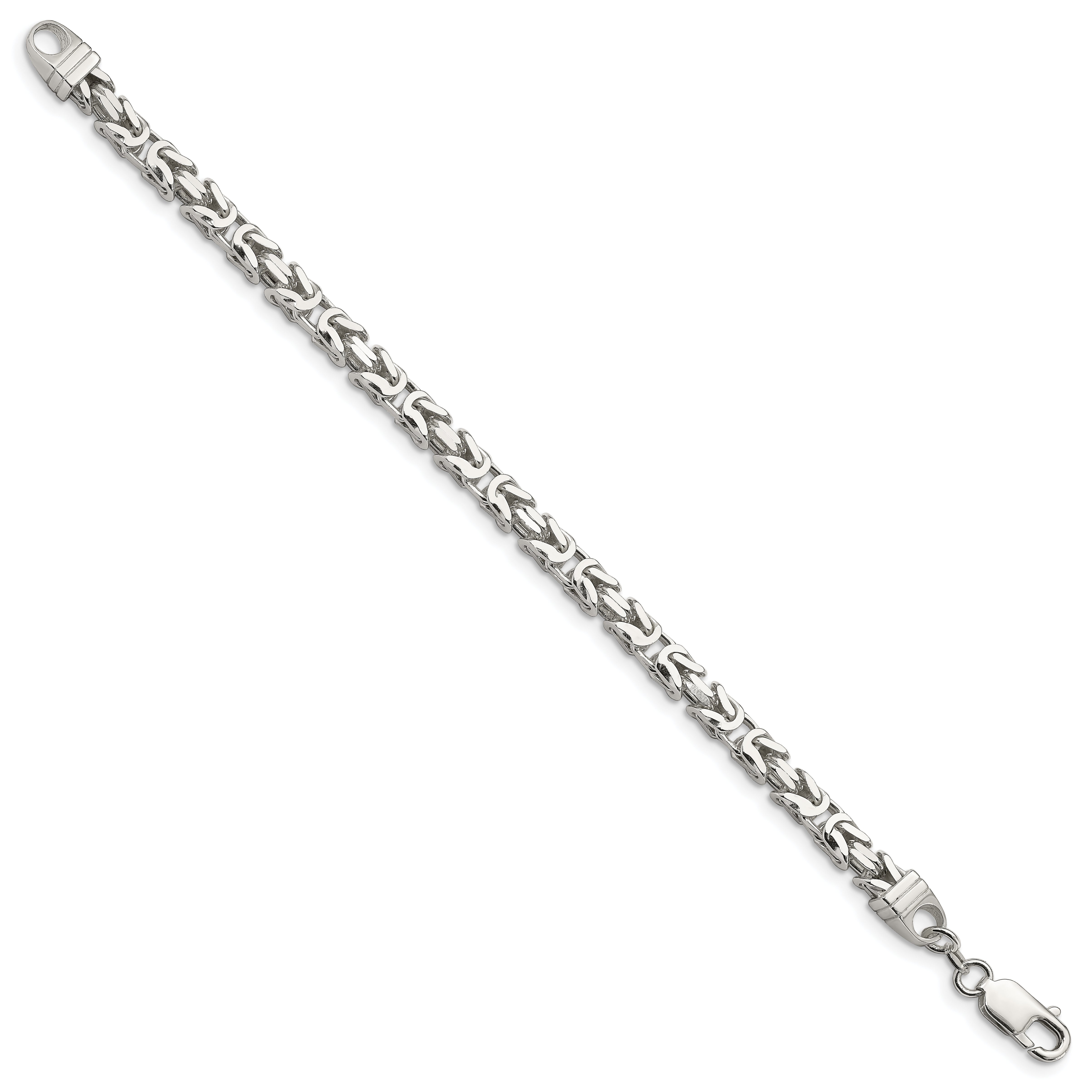 8 Inch Sterling Silver 5mm Byzantine Chain