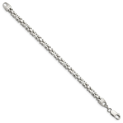 9 Inch Sterling Silver 5mm Byzantine Chain