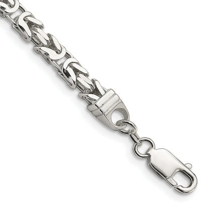 8 Inch Sterling Silver 5mm Byzantine Chain