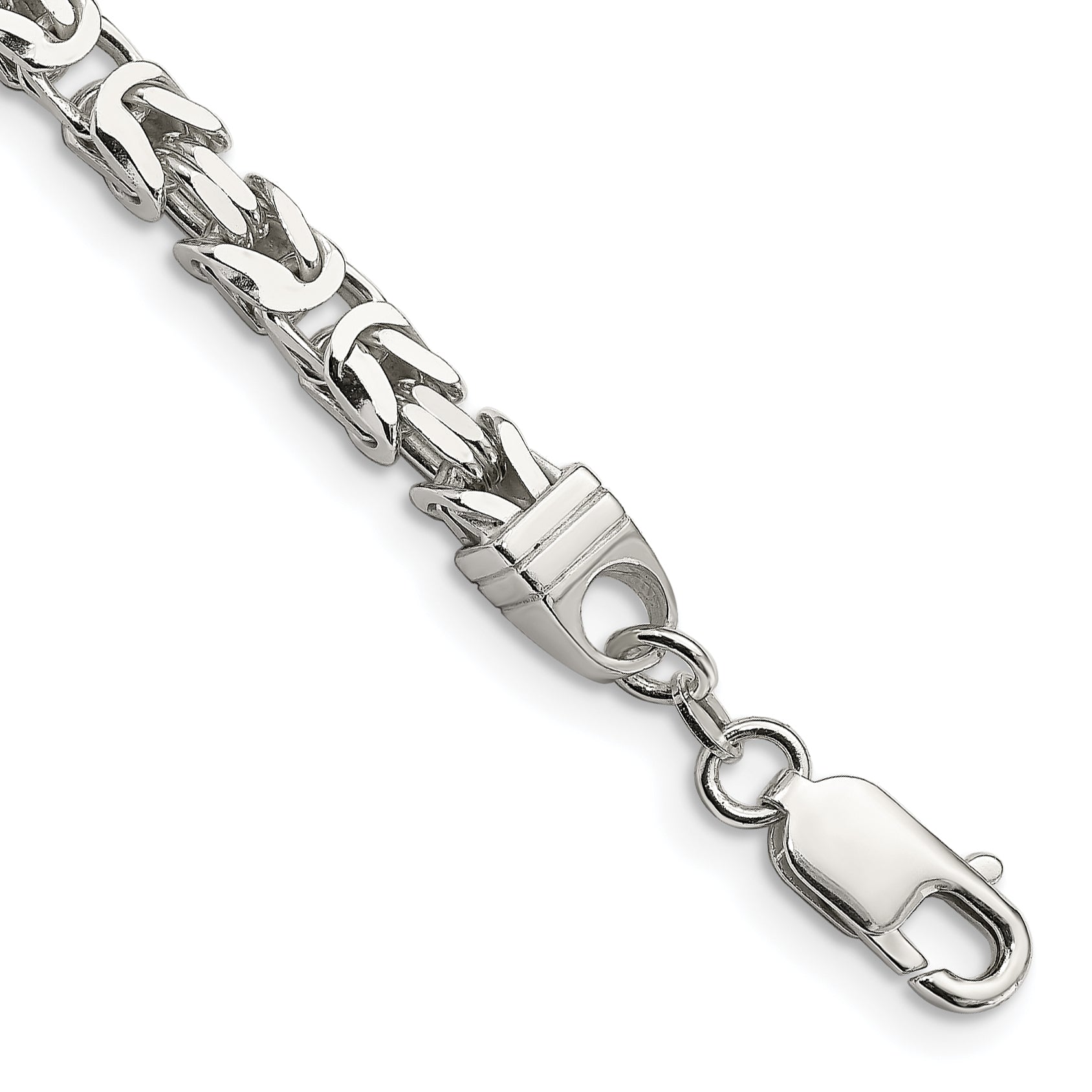 9 Inch Sterling Silver 5mm Byzantine Chain
