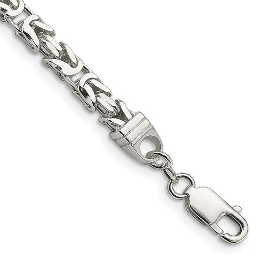 9 Inch Sterling Silver 5mm Byzantine Chain