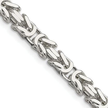 28 Inch Sterling Silver 6mm Byzantine Chain