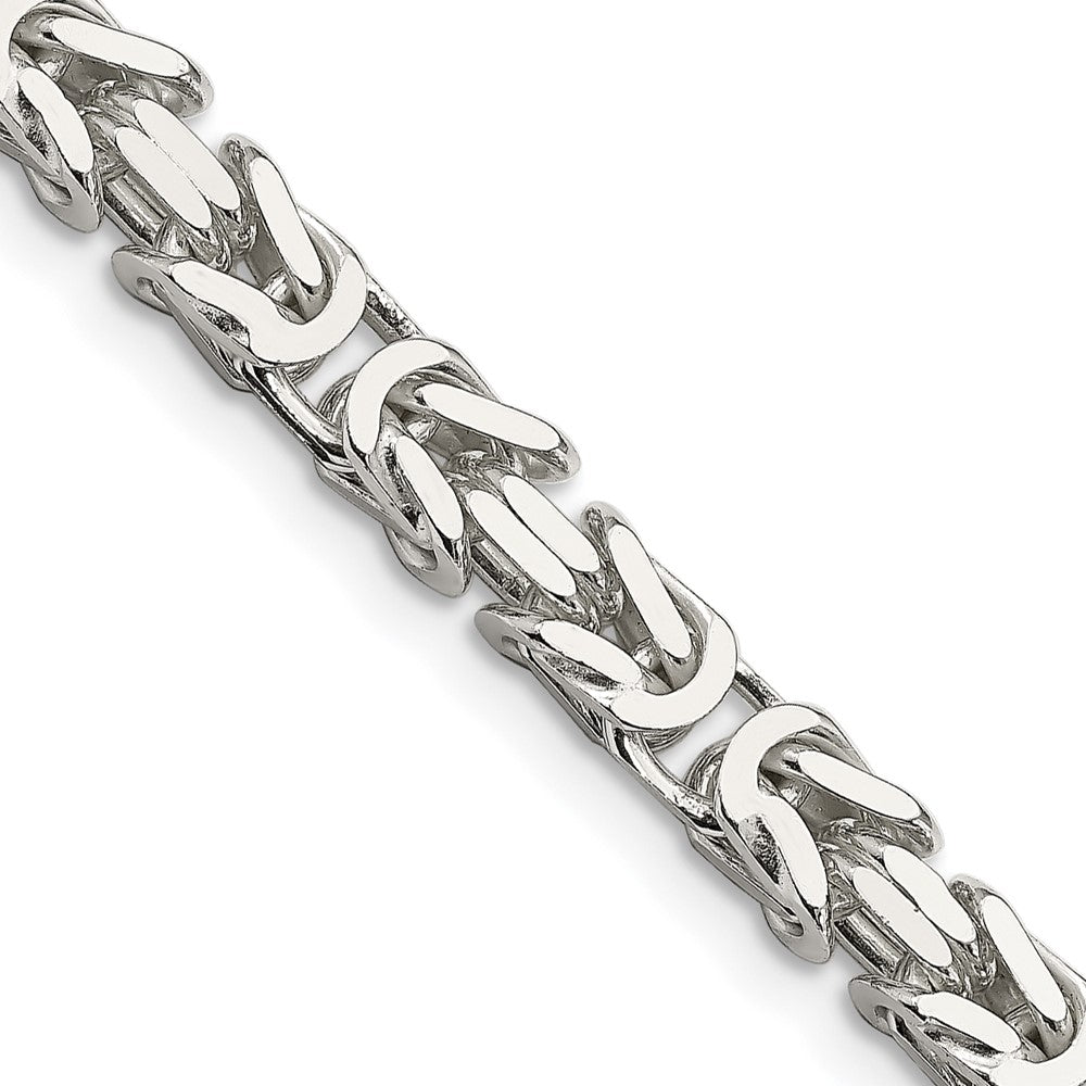 20 Inch Sterling Silver 6mm Byzantine Chain Necklace