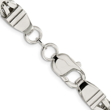 22 Inch Sterling Silver 7.5mm Byzantine Chain Necklace