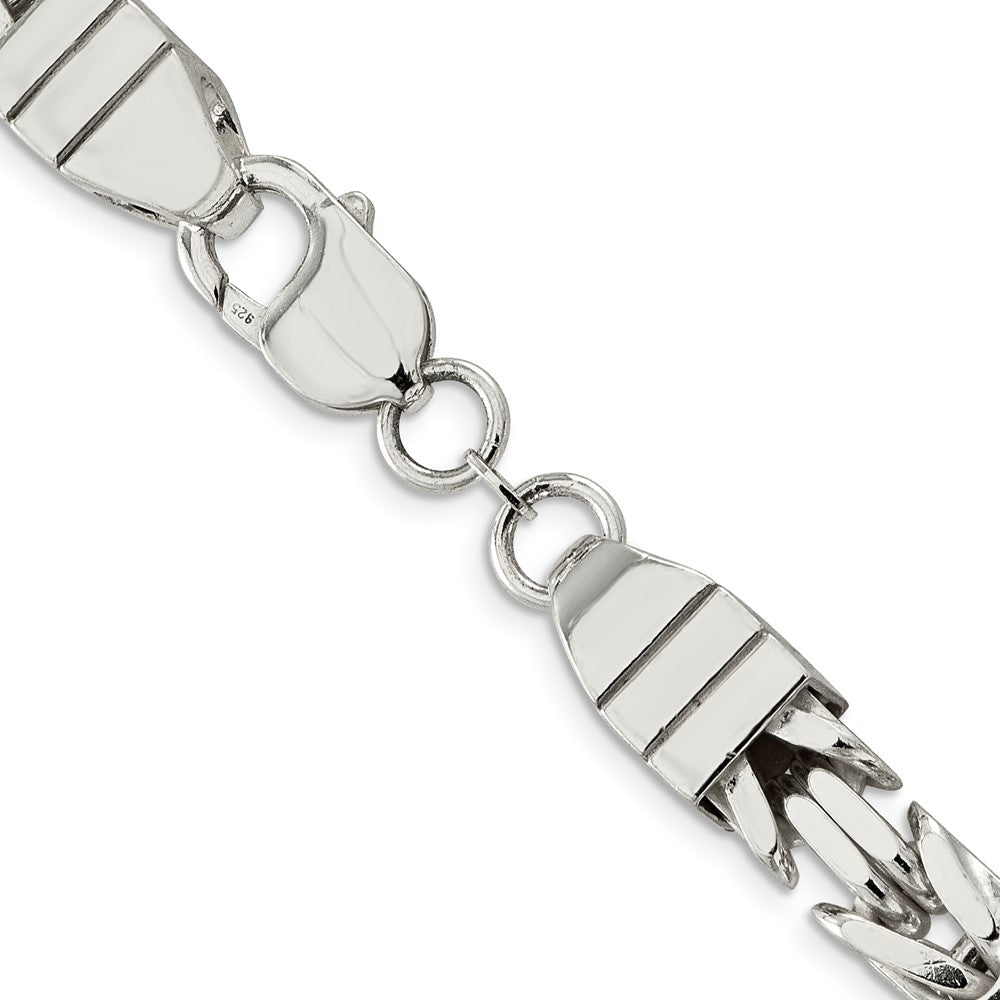 24 Inch Sterling Silver 8.25mm Byzantine Chain Necklace