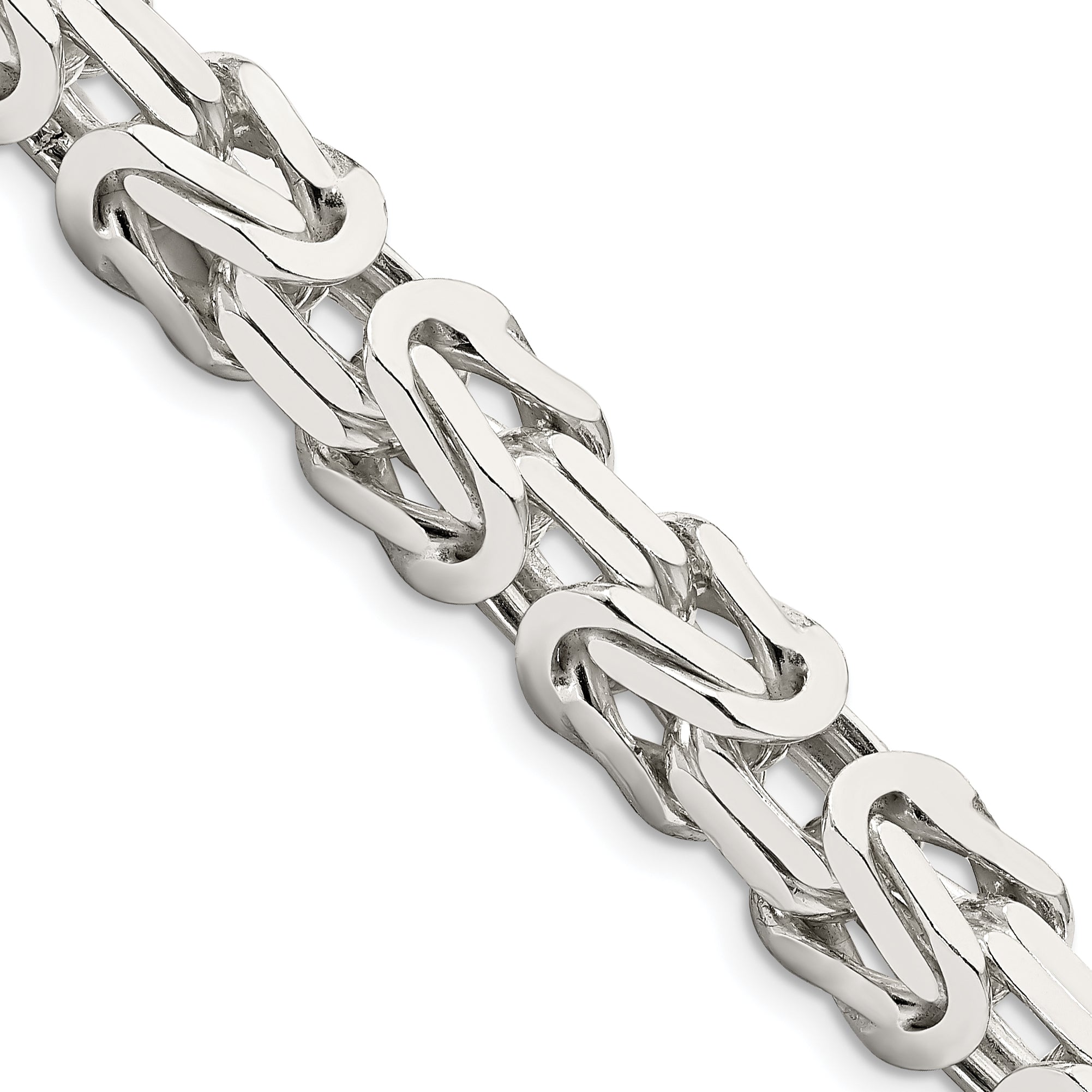 22 Inch Sterling Silver 8.25mm Byzantine Chain