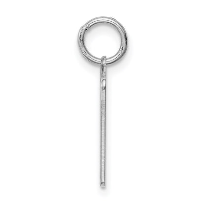Sterling Silver Rhodium-Plated Pink Birth Certificate Polished Charm