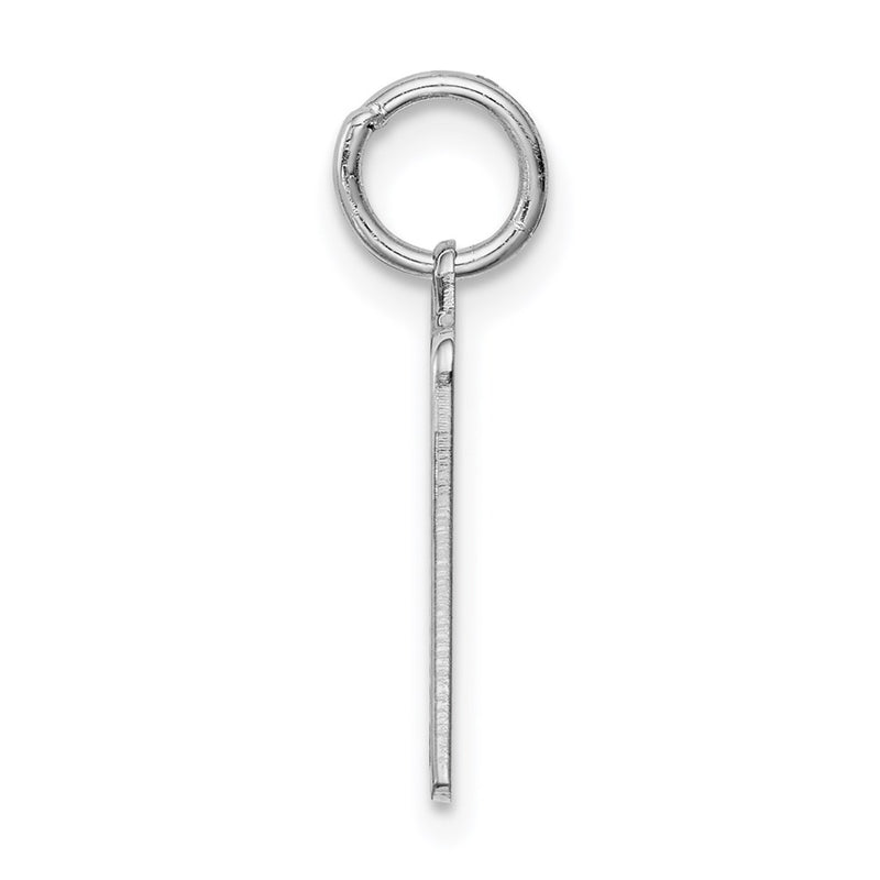 Sterling Silver Rhodium-Plated Pink Birth Certificate Polished Charm