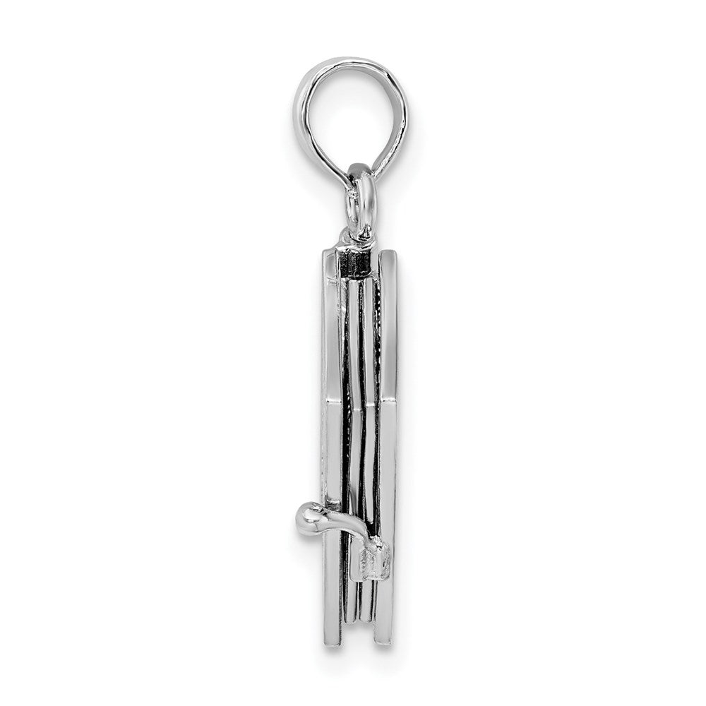 Sterling Silver De-Ani Rhodium-Plated 3D Moveable Lords Prayer Bible Pendant