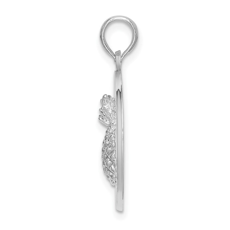 Sterling Silver De-Ani Rhodium-Plated Charleston With Pineapple Circle Pendant