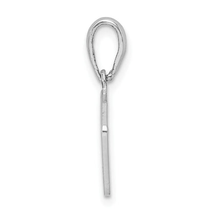 Sterling Silver De-Ani Rhodium-Plated Polished 4 Aces Good Luck Playing Cards Pendant