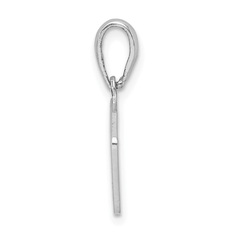 Sterling Silver De-Ani Rhodium-Plated Polished 4 Aces Good Luck Playing Cards Pendant