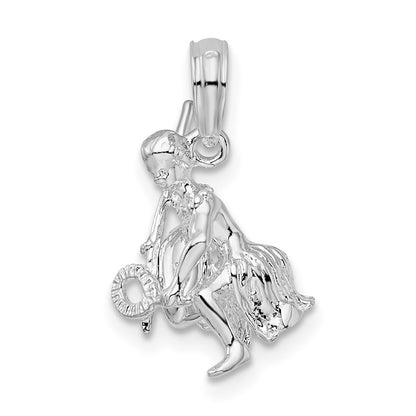 Sterling Silver Polished 3D Island Warrior Pendant