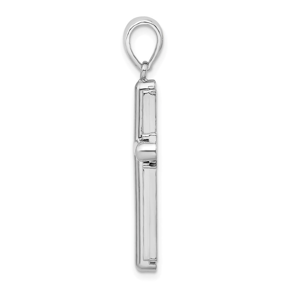 Sterling Silver De-Ani Rounded Cross With Frame Pendant