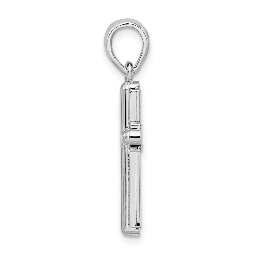 Sterling Silver De-Ani Rounded Cross With Frame Pendant