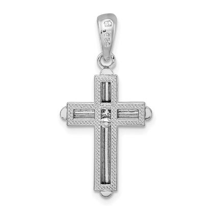 Sterling Silver De-Ani Rounded Cross With Frame Pendant