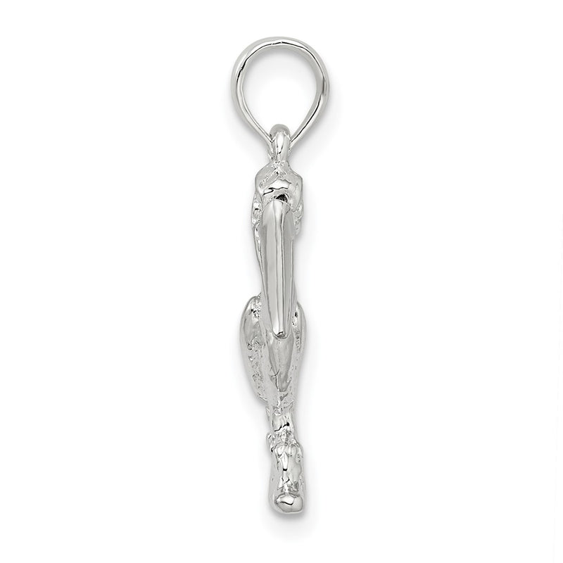 Sterling Silver De-Ani Small 3D Standing Moveable Mouth Pelican Pendant