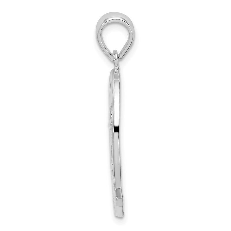 Sterling Silver De-Ani Rhodium-Plated St. Thomas Dolphin Sunset Pendant