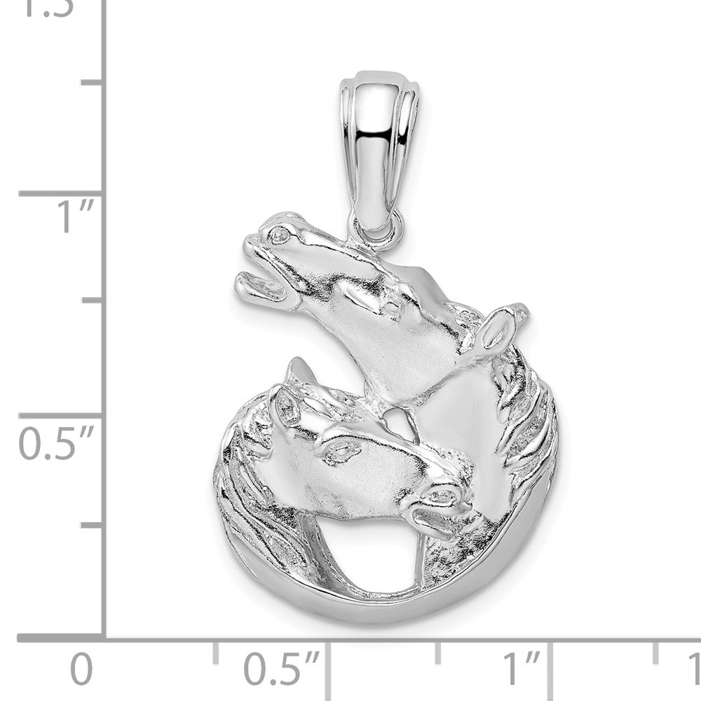 Sterling Silver De-Ani Polished Horse And Foal Pendant