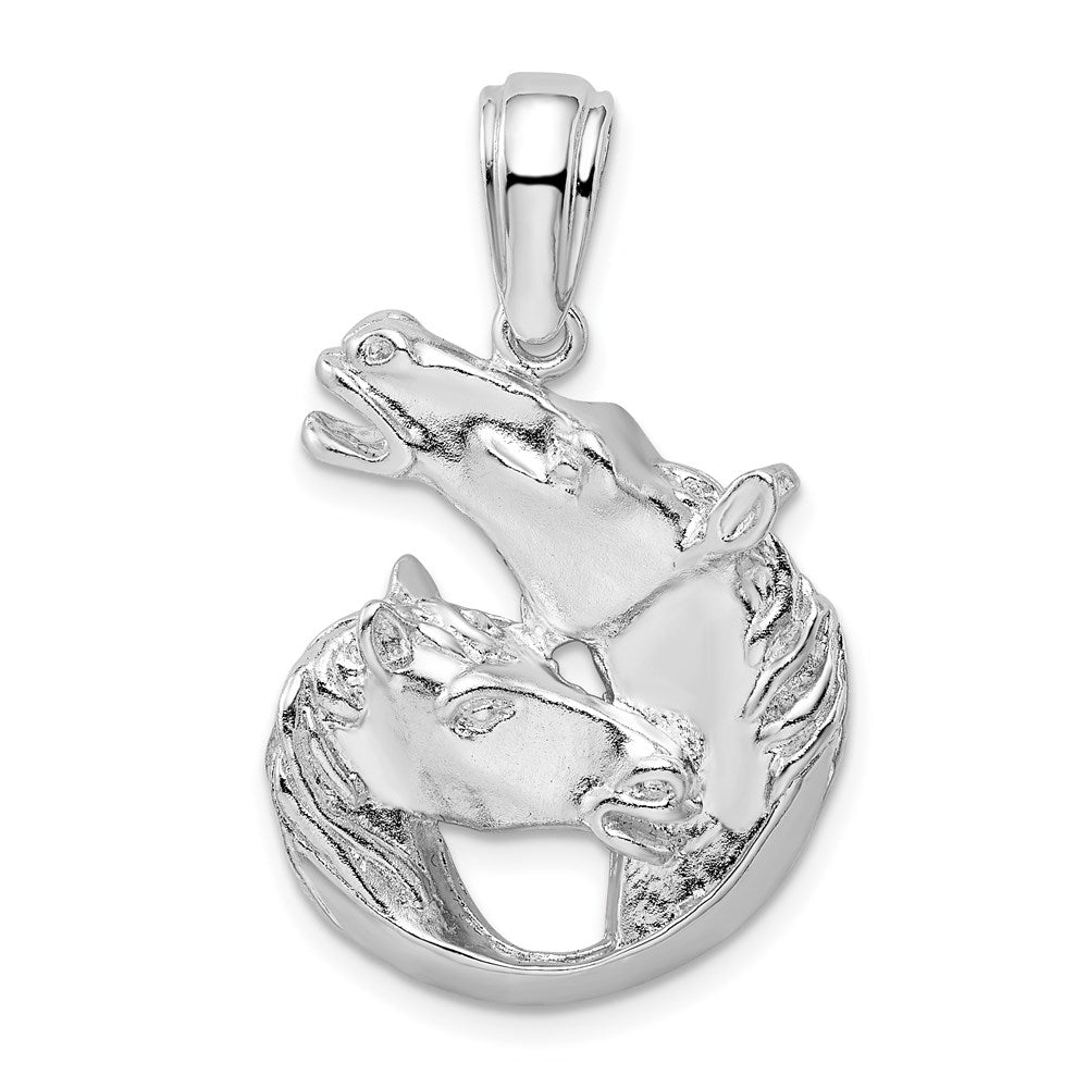 Sterling Silver De-Ani Polished Horse And Foal Pendant