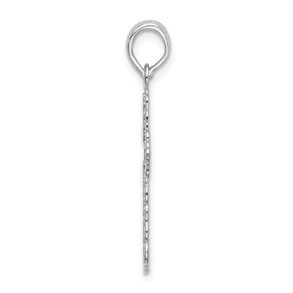 Sterling Silver De-Ani Polished Lace-Edge Cross Pendant