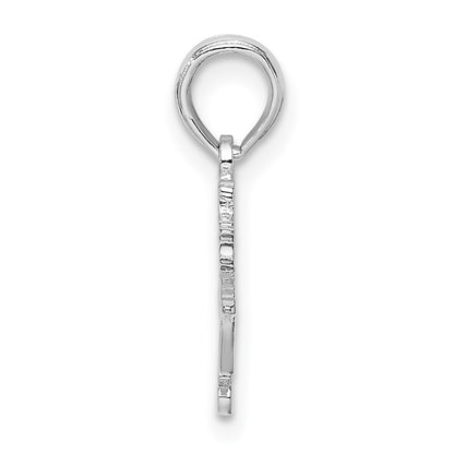 Sterling Silver De-Ani Rhodium-Plated Polished Bahamas Cruise Ship Pendant