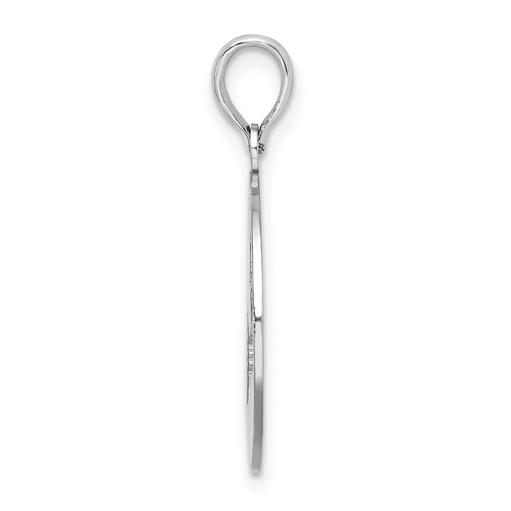 Sterling Silver De-Ani Rhodium-Plated Polished Cape Cod Cut-Out Pendant
