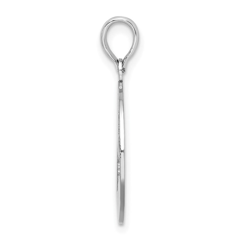 Sterling Silver De-Ani Rhodium-Plated Polished Cape Cod Cut-Out Pendant