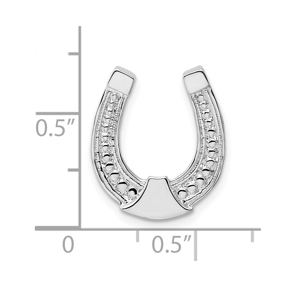 Sterling Silver De-Ani Polished Horseshoe Chain Slide