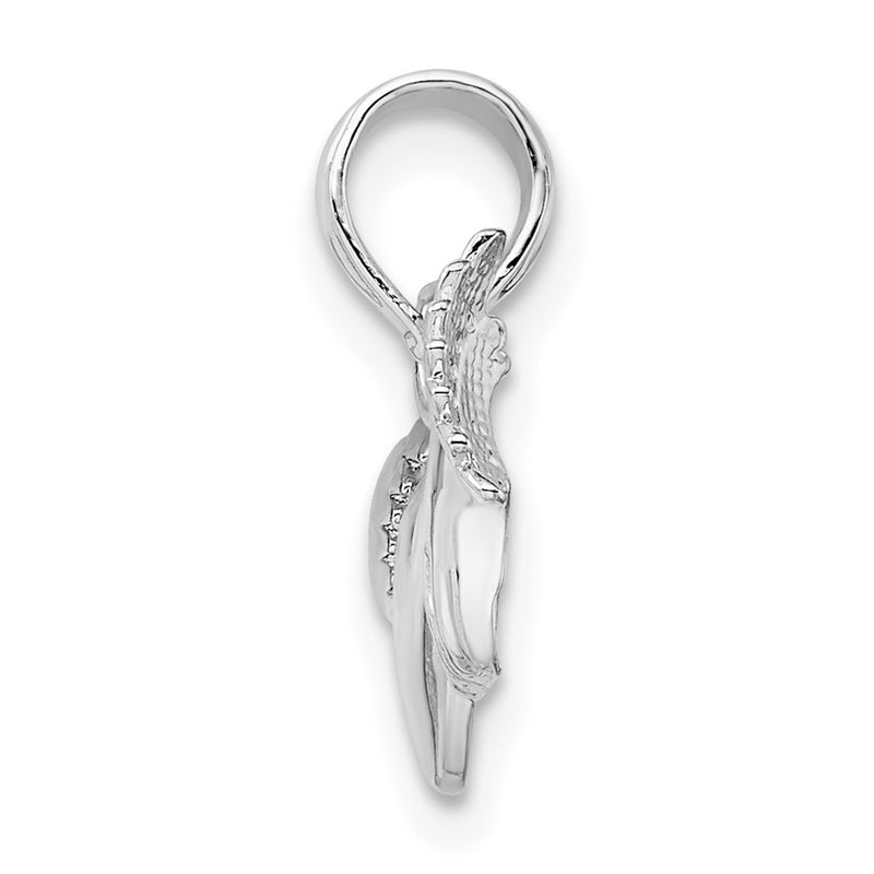 Sterling Silver De-Ani Polished Heart Hands Pendant