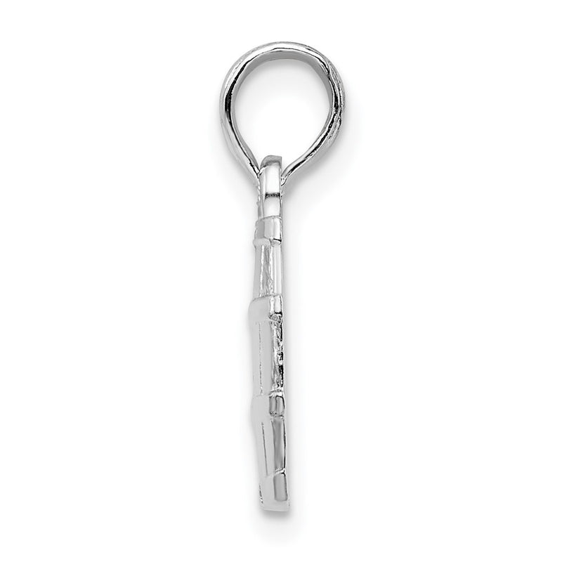 Sterling Silver De-Ani Polished Wine Barrel With Grapes Pendant
