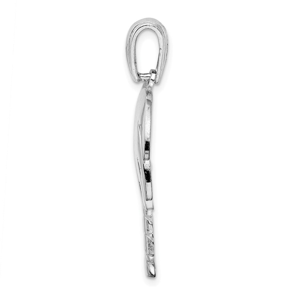 Sterling Silver De-Ani Rhodium-Plated Polished Charleston Palm Tree Pendant