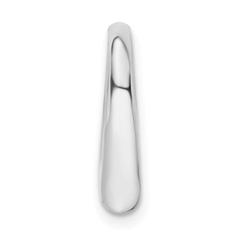 Sterling Silver De-Ani Rhodium-Plated Polished 3D Solid Floating Heart Pendant