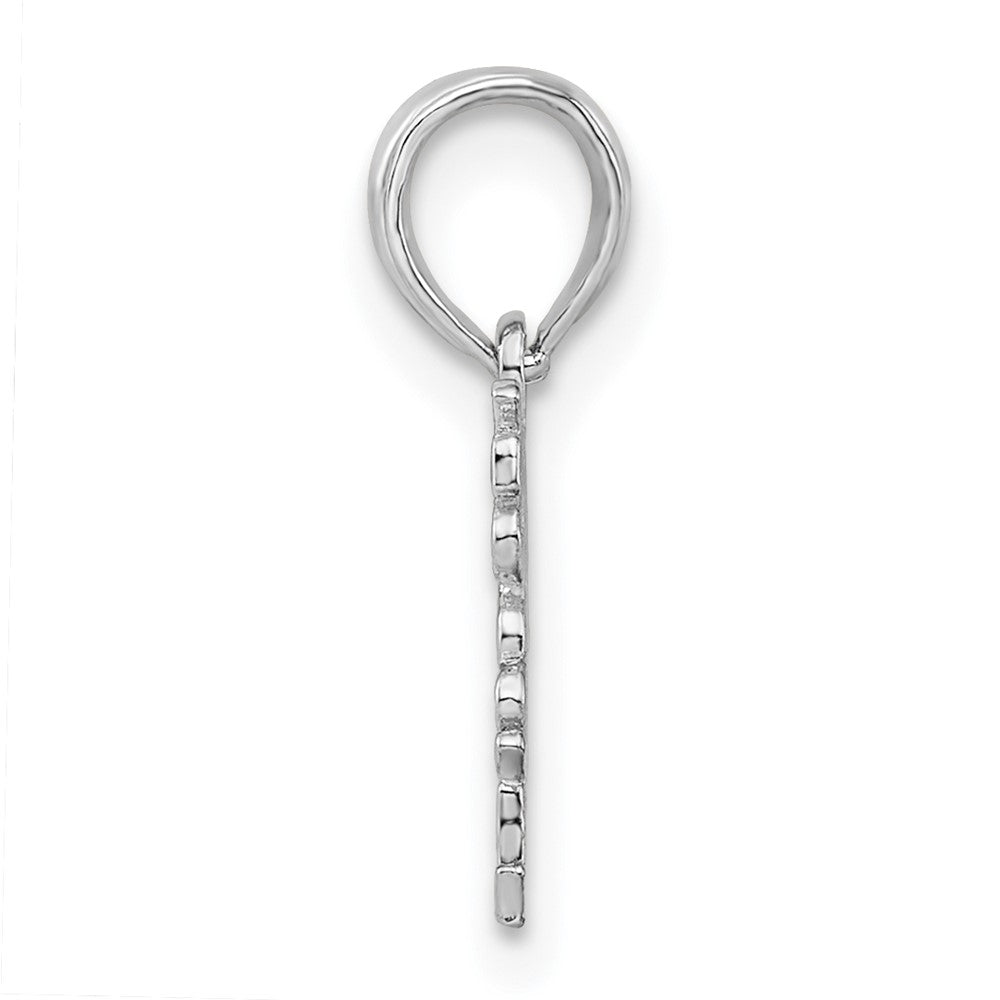 Sterling Silver De-Ani Rhodium-Plated Polished Daddys Little Girl Pendant