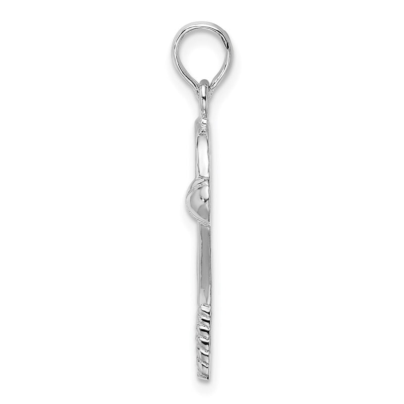 Sterling Silver De-Ani Rhodium-Plated Polished Tennis Racquet And Ball Pendant