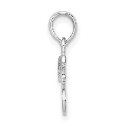 Sterling Silver De-Ani Rhodium-Plated Polished Sweet 16 Pendant