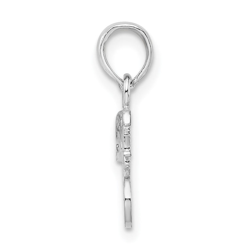 Sterling Silver De-Ani Rhodium-Plated Polished Sweet 16 Pendant