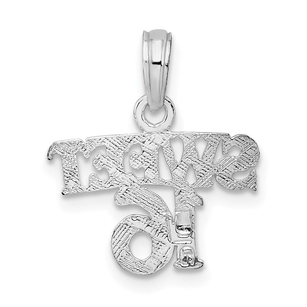 Sterling Silver De-Ani Rhodium-Plated Polished Sweet 16 Pendant