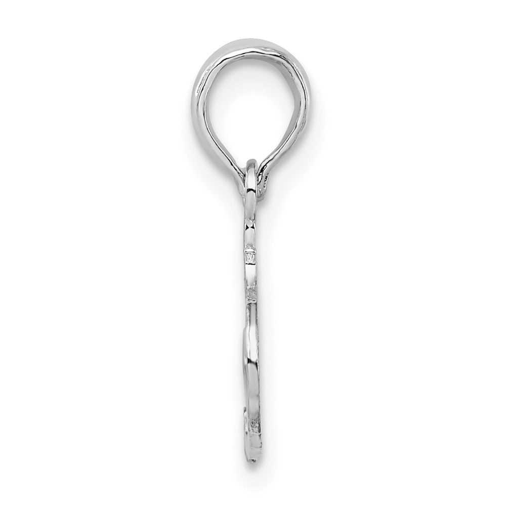 Sterling Silver De-Ani Rhodium-Plated Polished #1 Sister Pendant