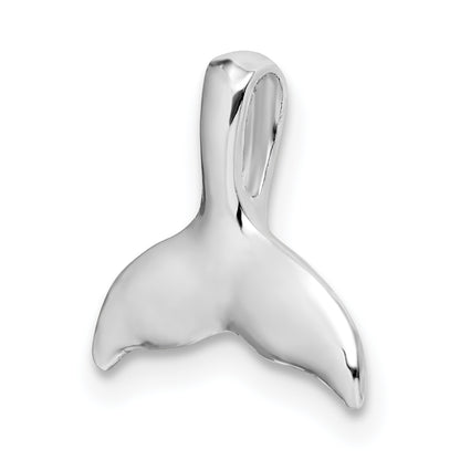 Sterling Silver De-Ani Rhodium-Plated Polished Mini Whale Tail Slide