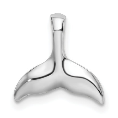 Sterling Silver De-Ani Rhodium-Plated Polished Mini Whale Tail Slide