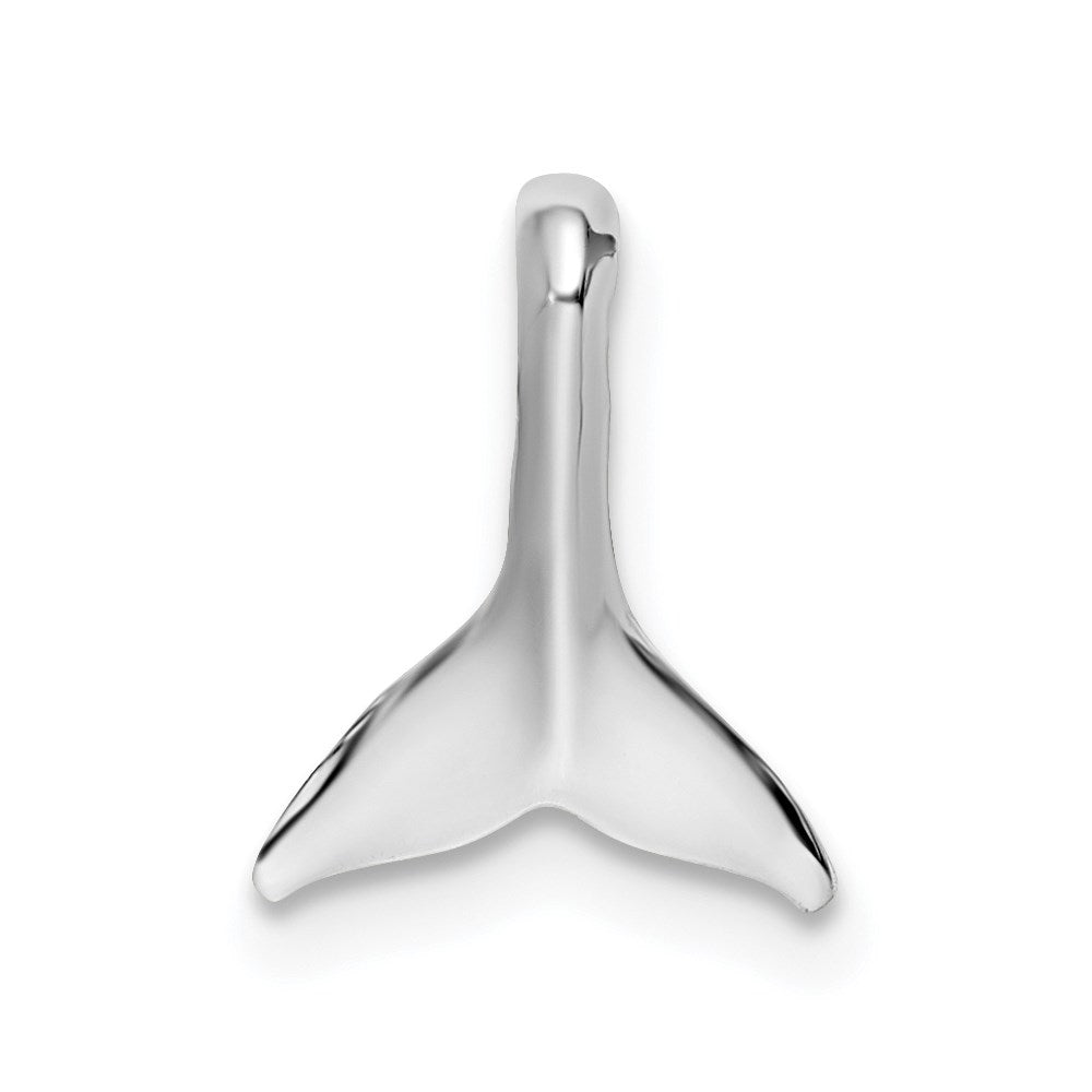 Sterling Silver De-Ani Rhodium-Plated Polished Mini Whale Tail Slide