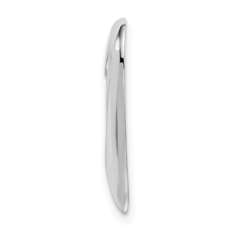 Sterling Silver De-Ani Rhodium-Plated Polished Large Floating Heart Pendant