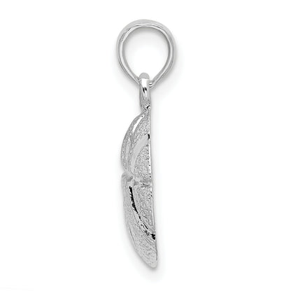 Sterling Silver De-Ani Rhodium-Plated Polished Basketball Pendant