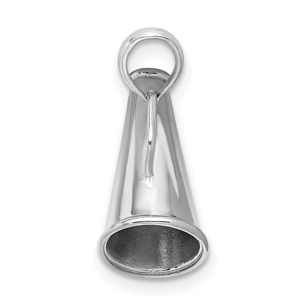 Sterling Silver De-Ani Rhodium-Plated Polished 3D Megaphone Pendant