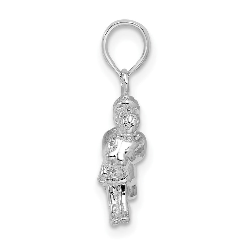 Sterling Silver De-Ani Rhodium-Plated Polished 3D Mother And Baby Pendant