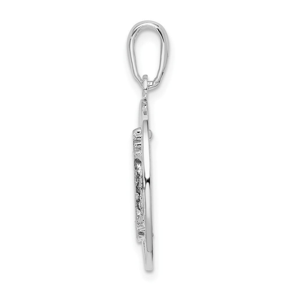 Sterling Silver De-Ani Polished Enameled Hilton Head With Lighthouse Pendant