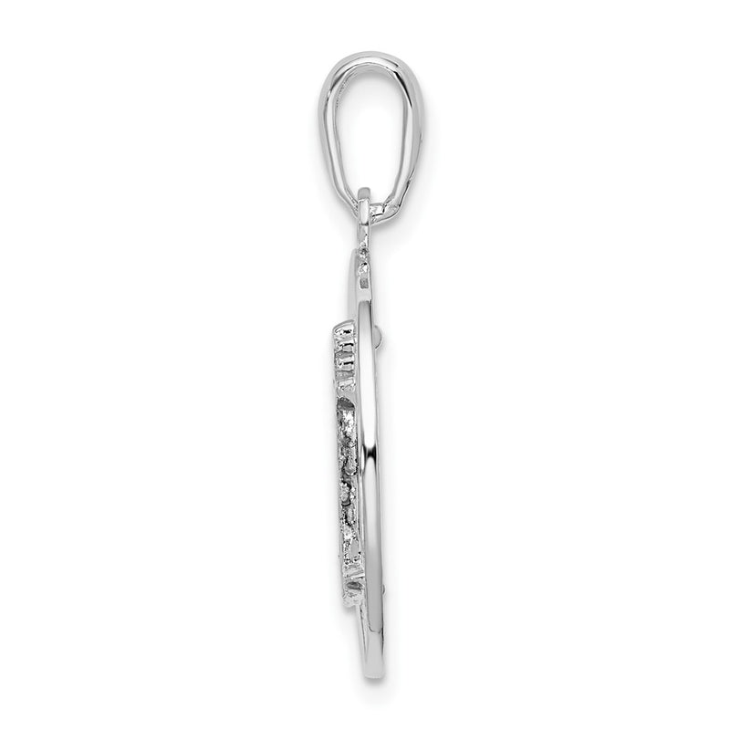 Sterling Silver De-Ani Polished Enameled Hilton Head With Lighthouse Pendant