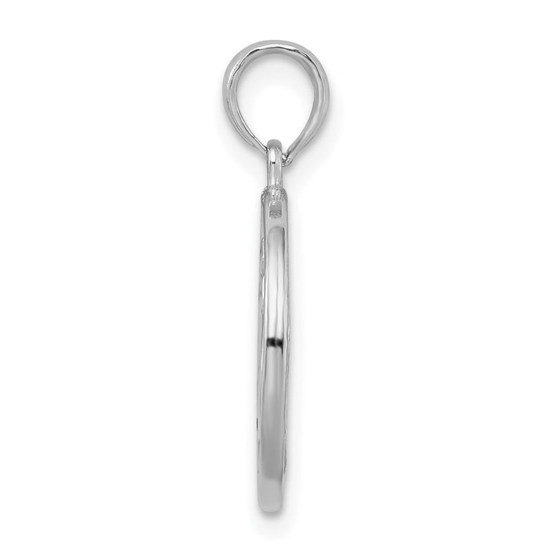 Sterling Silver De-Ani Rhodium-Plated Reversible Enameled Ohm Lotus Pendant