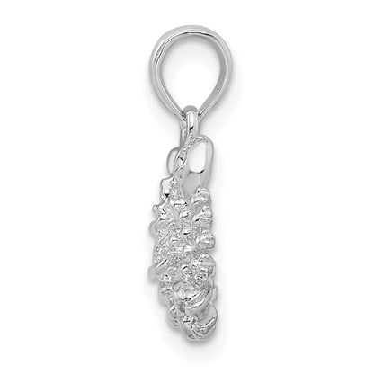 Sterling Silver De-Ani Rhodium-Plated Polished 3D Scorpio Zodiac Pendant